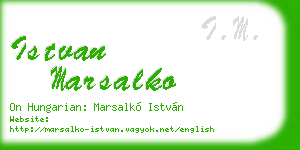 istvan marsalko business card